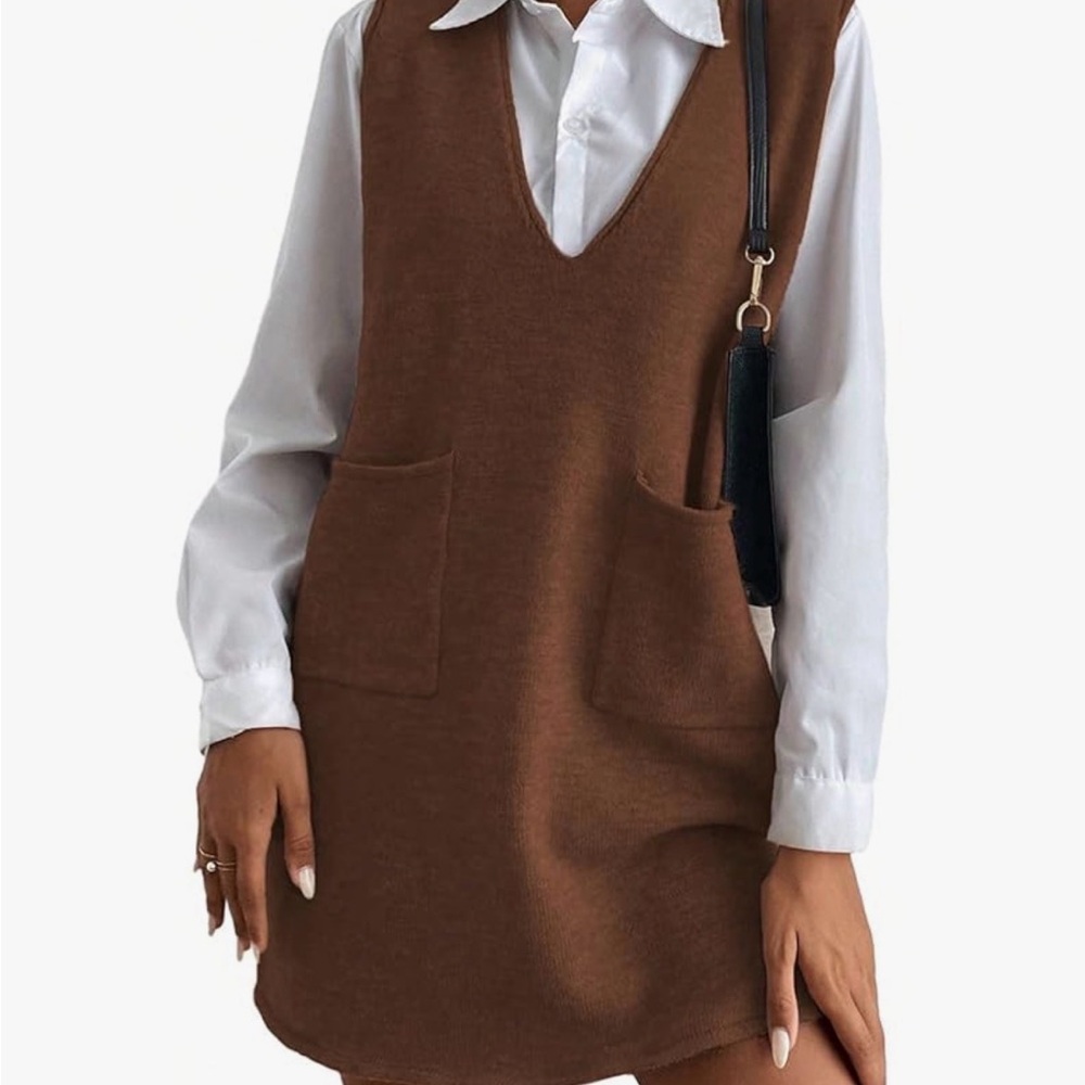 Brown Sleeveless Dress